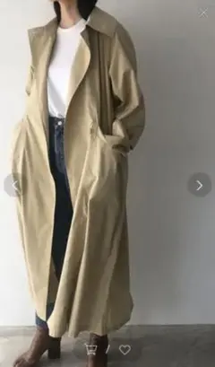 トゥデイフル ロングコート トレンチ タックオーバート