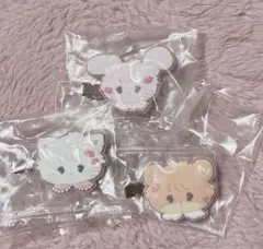 mikko 前髪クリップ ガチャガチャ フロッキーヘアクリップ セット