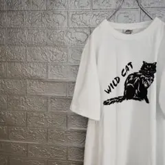CORNETT CALIFORNIA古着TシャツL　猫アニマルT