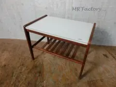 31.カリモク 家具 サイドテーブル 棚 木製 ビンテージ