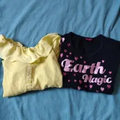 Earth Magic トップス ブラック 140