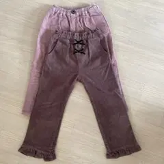 BREEZE、après les coursピンクベロアパンツ　2枚セット120