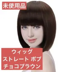 レディース ウィッグ ストレート ボブ サラサラ 可愛い カツラ チョコブラウン