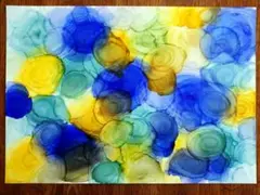 値下げ!アルコールインクアート原画A4