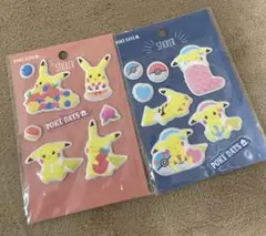 新品未開封】ピカチュウ ぷっくりシール 2点セット