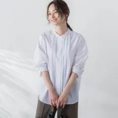 LAUTREAMONT ピンタックシャンブレーブラウス≪洗濯機で洗える≫