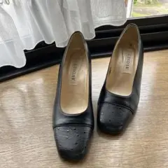 通販生活　AVOSET ブラック ハイヒール 23.5cm