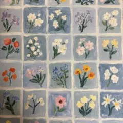 100cm*150cm 細薄帆布　一点のみ油絵風　花柄コットン綿プリント生地
