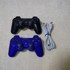 PS3 デュアルショック3 青 黒 セット
