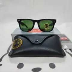 美品 RayBan レイバン サングラス ウェイファーラー 黒×緑 即日発送