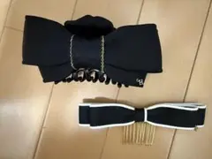 herlipto Chain Ribbon Hair Clip