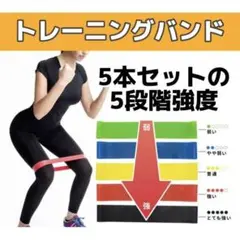 トレーニング ゴムバンド チューブ エクササイズ 5本セット フィットネスバンド