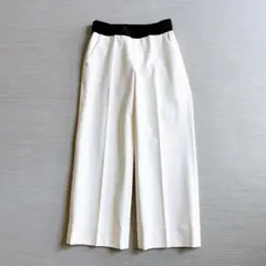 ＊美品【エムフィル】クロップドパンツ イージートラウザー　ホワイト　36