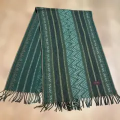 Kenzo ストライプ柄　マフラー 緑系