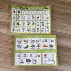 新品★お風呂用英語ポスター　A3