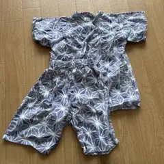 甚平 青系 幾何学模様 100cm