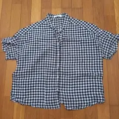 サンバレー　リネン　チェックシャツ