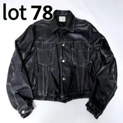 Lot 78 黒 レザー シングルライダースジャケット 黒 レザー シングルライダースジャケット