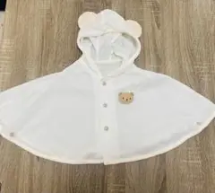 Baby Goose クマ耳付きベビーポンチョ