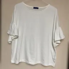 SEVENDAYS＝SUNDAY★ 袖 フリル Tシャツ オフホワイト F