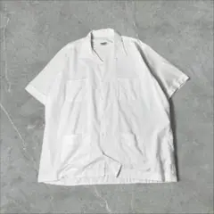 NORMA 刺繍 開襟シャツ キューバシャツ XXL ホワイト 白