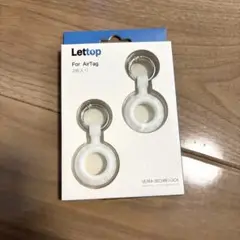 Lettop AirTag ケース 2枚TPU材質 防水 耐衝撃 保護 ホワイト