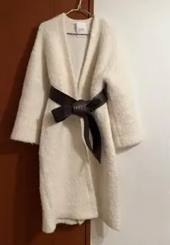 ハーリップトゥ herlipto ニットコート ホワイト