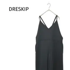 ドレスキップ ブラック サロペット Lサイズ シュールラー ワールド ポケット