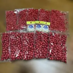 赤色ウッドビーズセット 複数パック