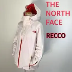 【RECCOビーコン】ノースフェイス マウンテンパーカー白×赤レディースL相当