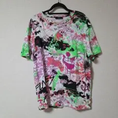 Bershka　ベルシュカ　ストリート　半袖Tシャツ　カラフル　ダンス　スケボー