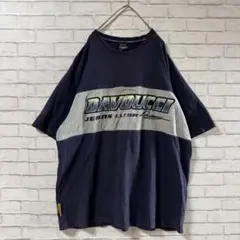 希少 デッドストック DAVOUCCI ダヴォッチ 半袖 Tシャツ 刺繍ロゴXL
