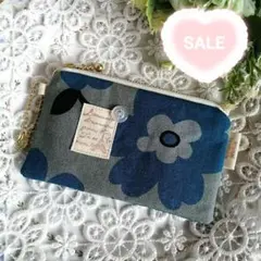 【SALE価格】花柄ミニミニポーチ✤北欧系✽ハンドメイド