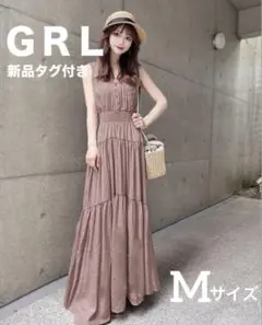 ⭐️新品タグ付⭐️GRL シャーリングティアードワンピース [k9113a]