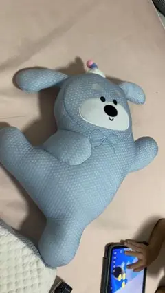 水色クマ型抱き枕