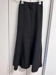 【美品】ブラック フレアロングスカート