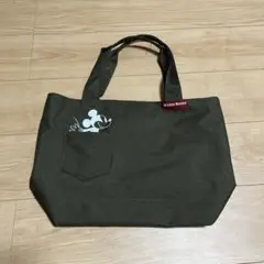 Mickey Mouse トートバッグ オリーブグリーン　ミッキー　ハンドバッグ