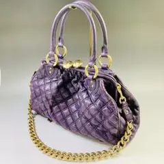 正規品 MARC JACOBS ハンドバッグ パープル 1019-S481