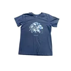 7SM1【mont-bell】プリントTシャツ　ネイビー　古着used
