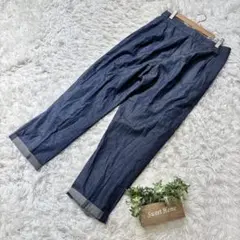 美品✨【agnes b.】アニエスベー ワイドパンツ インディゴ 濃紺 (M)