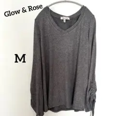 【タグ付き】Glow & Rose グレー Vネック チュニック M