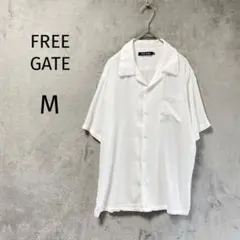 FREE GATE/半袖シャツ/M/レーヨン やわらか ホワイト