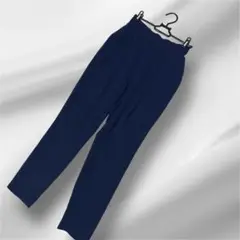 ENFOLD 定番　タックパンツ　トリアセテート　ネイビー