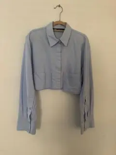ZARA クロップド　ポプリンシャツ