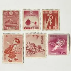 『送料込』錢単位年賀切手昭和25年円山応挙の虎シート2枚、単品2枚 Yahoo!オークション -「昭和25年年賀切手」の落札相場・落札価格