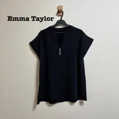美品 Emma Taylor 楽シリーズ イージーケアパール釦キーネックブラウス