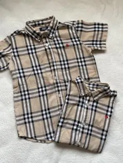 polo バースデイ　チェック　シャツ　年子　双子　120