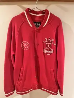 STUSSY AUTHENTIC GEAR　スタジャン　赤　パイルロゴ　Mサイズ 2025年最新】Stussy Gear スタジャンの人気アイテム - メルカリ