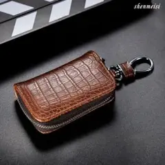 【再入荷】　キーケース　キーチェーン　キャメル　シンプル　カジュアル　軽量