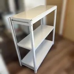 ホワイト スチール製 オープンラック